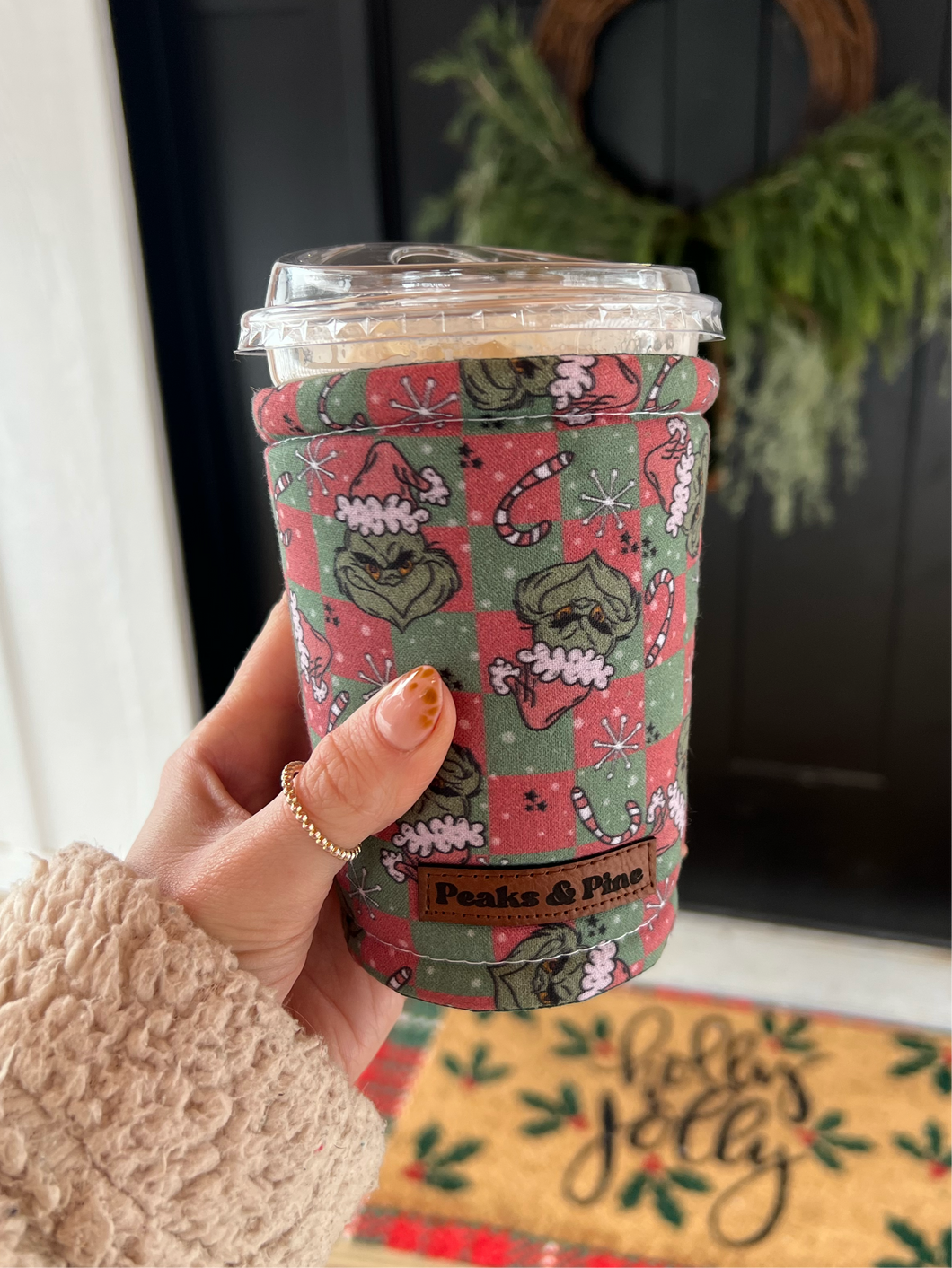 Grinch Coffee Cozy