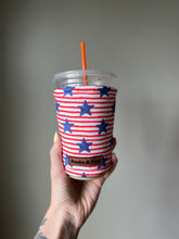 Load image into Gallery viewer, Star Spangled Coffee Cozy
